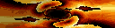 A twisting tunnel of fiery rings